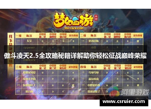 傲斗凌天2.5全攻略秘籍详解助你轻松征战巅峰荣耀